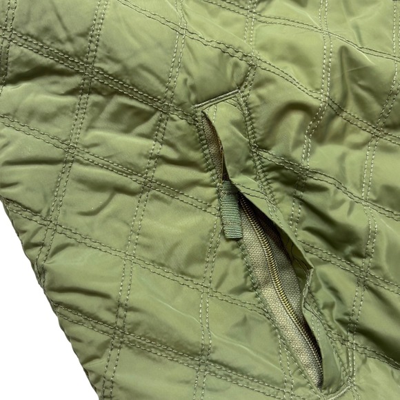 Tommy Bahama Women's S Green Sherpa Fleece Quilted Mixed Media Full Zip Jacket - Picture 6 of 13